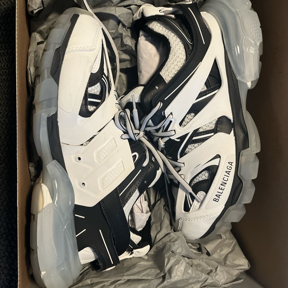 Balenciaga trainers black and white. Mint condition, like new. Wore twice.